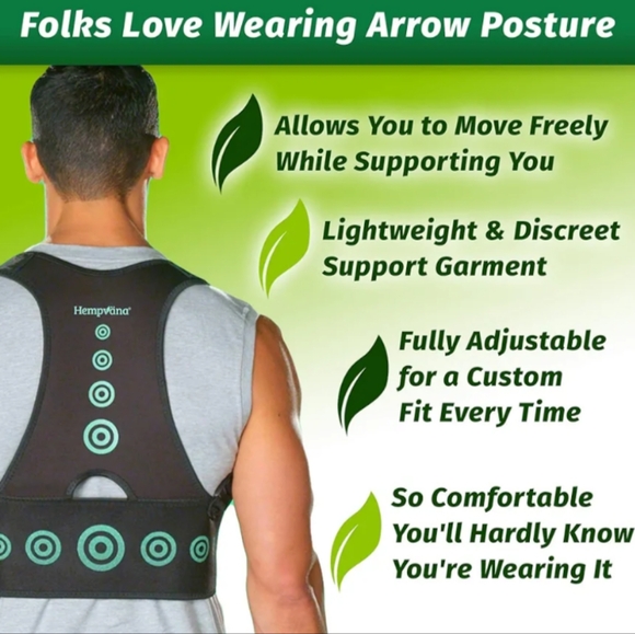 Hempvana Arrow Posture Adjustable Posture Support & Posture Corrector UNISEX - Picture 3 of 7